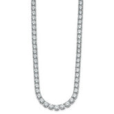 14k White Gold 49 carat Lab Grown Diamond VS/SI+ G+ Complete Round 20 inch Straight Tennis Necklace